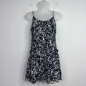 Diane Von Furstenberg x Target Dress Womens L Black White Geometric Tiered Artsy